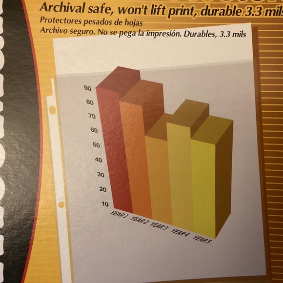 New in Box OfficeMax 100 CLEAR Heavyweight Sheet Protectors - Picture 3 of 5